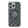 Karl Lagerfeld IML Monogram Karl&amp;Choupette Head iPhone 16 Pro MagSafe hátlap tok, fekete KLHMP16LHMCKMHK