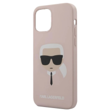Karl Lagerfeld iPhone 13 Pro "Karl Head" mintás púderrózsaszín hátlap tok tok és táska