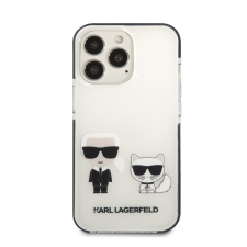 Karl Lagerfeld Karl and Choupette TPE hátlap tok Apple iPhone 13 Pro, fehér tok és táska