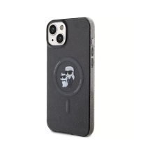 Karl Lagerfeld Karl&Choupette Glitter MagSafe Apple iPhone 15 Tok - Fekete (KLHMP15SHGKCNOK) tok és táska