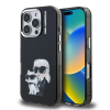 Karl Lagerfeld Karl Lagerfeld IML Aquarelle Karl and Choupette tok for iPhone 16 Pro Max készülékhez fekete