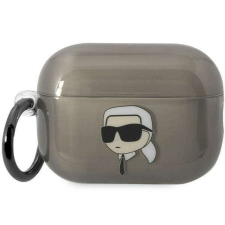 Karl Lagerfeld KKLAP2HNIKTCK Airpods Pro 2 borító fekete/fekete Ikonik Karl Lagerfeld fülhallgató, fejhallgató tok