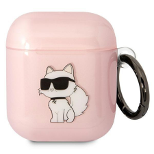 Karl Lagerfeld KLA2HNCHTCP Airpods 1/2 tok rózsaszín ikonikus Choupette fülhallgató, fejhallgató tok