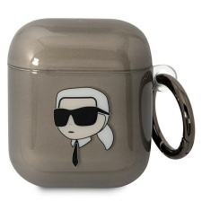 Karl Lagerfeld KLA2HNIKTCK AirPods 1/2 tok fekete Karl's Head fülhallgató, fejhallgató tok