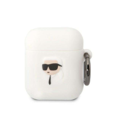 Karl Lagerfeld KLA2RUNIKH AirPods 1/2 tok fehér szilikon Karl Head 3D tok és táska