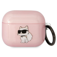 Karl Lagerfeld KLA3HNCHTCP Airpods 3 tok rózsaszín ikonikus Choupette fülhallgató, fejhallgató tok