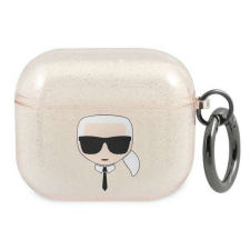 Karl Lagerfeld KLA3UKHGD AirPods 3 borító gold/arany Glitter Karl´s Head tok és táska
