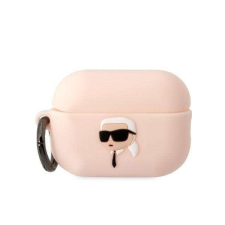 Karl Lagerfeld KLAP2RUNIKP AirPods Pro 2 tok rózsaszín/rózsaszín szilikon Karl Head 3D fülhallgató, fejhallgató tok