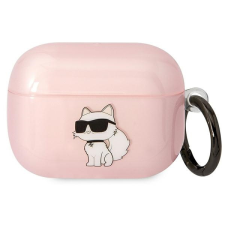 Karl Lagerfeld KLAPHNCHTCP Airpods Pro tok rózsaszín ikonikus Choupette audió kellék