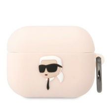 Karl Lagerfeld KLAPRUNIKP AirPods Pro tok rózsaszín/rózsaszín szilikon Karl Head 3D audió kellék