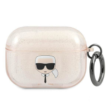 Karl Lagerfeld KLAPUKHGD AirPods Pro arany csillogós tok Karl Lagerfeld fej fülhallgató, fejhallgató tok