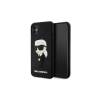 Karl Lagerfeld KLHCN613DRKINK iPhone 11/Xr készülékhez 6.1" Rubber Ikonik 3D kemény tok fekete (312805)