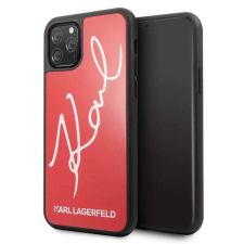 Karl Lagerfeld KLHCN65DLKSRE iPhone 11 Pro Max piros Signature csillogó keménytok tok és táska
