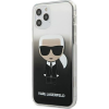 Karl Lagerfeld KLHCP12MTRDFKBK iPhone 12/12 Pro 6,1" Fekete Keménytok Színátmenetes Ikonikus Karl Lagerfeld Tok (106657)