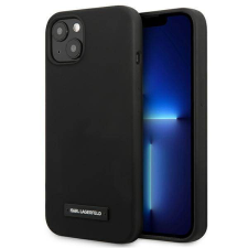 Karl Lagerfeld KLHCP13MSLMP1K iPhone 13 6,1&quot; keménytok fekete szilikon Plaque tok és táska