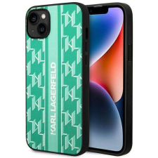 Karl Lagerfeld KLHCP14SPGKLSKN iPhone 14 6.1 "keménytok zöld Monogram csíkozású tok tok és táska