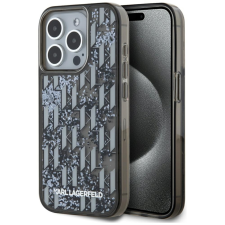 Karl Lagerfeld KLHCP15LLKLGKCCK Liquide Glitter Monogram Gradient tok iPhone 15 Pro - fekete tok és táska