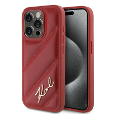 Karl Lagerfeld KLHCP15LPQDSMGR Diagonal Quilted Script tok iPhone 15 Pro - piros tok és táska