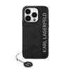 Karl Lagerfeld KLHCP15LPSAKDGCK Saffiano Rhinestones &amp; Charm tok iPhone 15 Pro - fekete