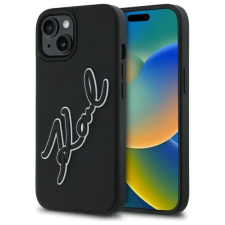 Karl Lagerfeld KLHCP15S3DRKSDLK 3D Rubber Signature tok iPhone 15 - fekete tok és táska