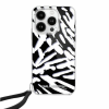 Karl Lagerfeld KLHCP15SHZBPKCCK IML Zebra Pattern &amp; Cord tok iPhone 15/14/13 - fekete