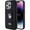 Karl Lagerfeld KLHCP15XGSACHPK iPhone 15 Pro Max 6.7" Fekete Keménytok Gripstand Saffiano Choupette Kitűző (KF001894)