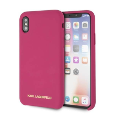 Karl Lagerfeld KLHCPXSLROG iPhone X/Xs keménytok fukszia szilikon tok tok és táska
