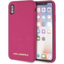 Karl Lagerfeld KLHCPXSLROG iPhone X/Xs Keménytok Fukszia Szilikon Tok (44803-uniw) tok és táska