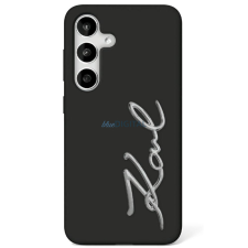 Karl Lagerfeld KLHCS25SSCMSMVK Silicone Sign Metal Logo tok Samsung Galaxy S25 - fekete tok és táska