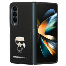 Karl Lagerfeld KLHCZFD4IKMSBK F936 Z Fold 4 fekete könyvtok Saffiano ikonikus fém logós tok és táska