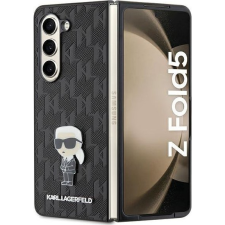 Karl Lagerfeld KLHCZFD5SAPKINPK Z Fold5 F946 Keménytok Fekete Saffiano Monogram Ikonikus Kitűző (KF001851) tok és táska