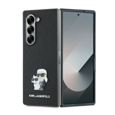 Karl Lagerfeld KLHCZFD6SAPKCNPK Saffiano Metal Pin tok Samsung Galaxy Z Fold6 F956 - fekete tok és táska