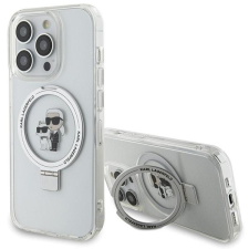 Karl Lagerfeld KLHMP13XHMRSKCH iPhone 13 Pro Max 6.7&quot; fehér keménytok gyűrűs állvány Karl&amp;Choupettte MagSafe tok és táska