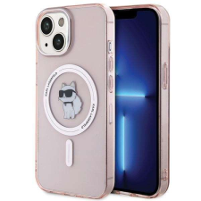 Karl Lagerfeld KLHMP15SHFCCNOP iPhone 15 6.1&quot; rózsaszín keménytok IML Choupette MagSafe tok és táska