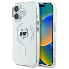 Karl Lagerfeld KLHMP16SHLSCHH IML Metal Choupette Head MagSafe keménytok iPhone 16 - fehér tok és táska