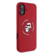 Karl Lagerfeld KLHMP16SSCMKCRHR Silicone KC Body Ring MagSafe-kompatibilis tok iPhone 16 - piros tok és táska