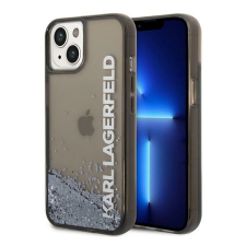Karl Lagerfeld Liquid Glitter Elong Apple iPhone 14 Plus hátlap tok, fekete tok és táska