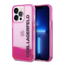 Karl Lagerfeld Liquid Glitter Elong Apple iPhone 14 Pro hátlap tok, rózsaszín tok és táska
