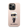 Karl Lagerfeld Liquid Ikonik NFT szilikon hátlap tok Apple iPhone 14 Max, rózsaszín