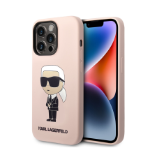 Karl Lagerfeld Liquid Silicone Ikonik NFT Case for iPhone 15 Pro Max rózsaszín (KLHCP15XSNIKBCP) tok és táska