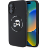 Karl Lagerfeld Liquid Silicone K&amp;CH Heads Apple iPhone 16 MagSafe tok, fekete