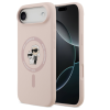 Karl Lagerfeld Liquid Silicone Karl and Choupette MagSafe iPhone 17 Air hátlap tok, rózsaszín