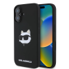 Karl Lagerfeld Liquid Silicone MagSafe tok iPhone 16 Choupette Head fekete