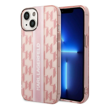 Karl Lagerfeld Mono Vertical Stripe Apple iPhone 14 hátlap tok, rózsaszín tok és táska