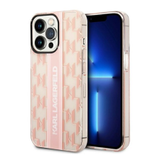 Karl Lagerfeld Mono Vertical Stripe Apple iPhone 14 Pro hátlap tok, rózsaszín tok és táska