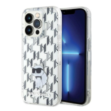 Karl Lagerfeld Monogram Choupette Apple iPhone 15 Pro Max hátlap tok, átlátszó tok és táska