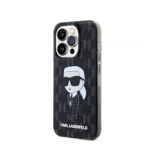 Karl Lagerfeld Monogram Ikonik Apple iPhone 15 Pro Max Tok - Fekete (KLHCP15XHNKMKLK) tok és táska