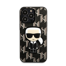 Karl Lagerfeld Monogram Ikonik hátlap tok Apple iPhone 13 Pro, fekete tok és táska