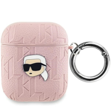 Karl Lagerfeld Monogram Karl Head tok AirPods 1/2 - rózsaszín fülhallgató, fejhallgató tok