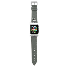 Karl Lagerfeld óraszíj KLAWLOKHG Apple Watch 42/44/45mm ezüst szíj Saffiano Karl fej okosóra kellék